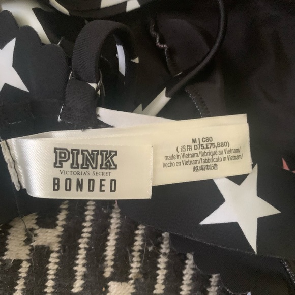 PINK Victoria Secret Star Graphic Bonded Scallop Bralette Size Medium - Picture 7 of 7